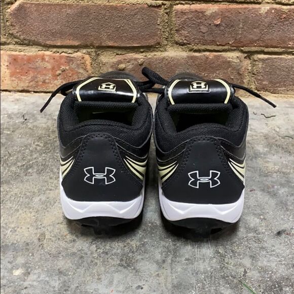 Under Armour Black Glyde IV ST CC Softball Cleat Shoe Size 7.5 NEW - Picture 4 of 11